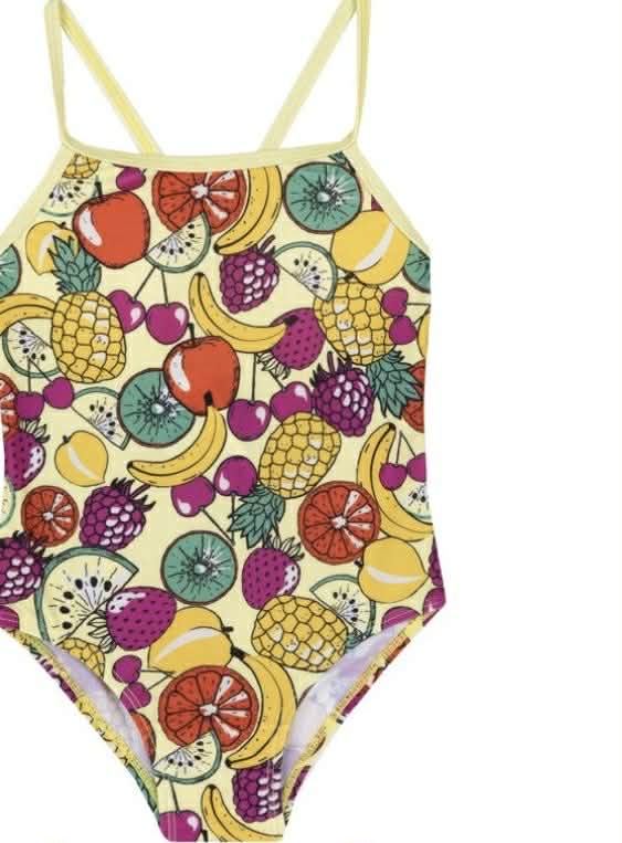 Chicco Детски цял бански за момиче – Плодов принт