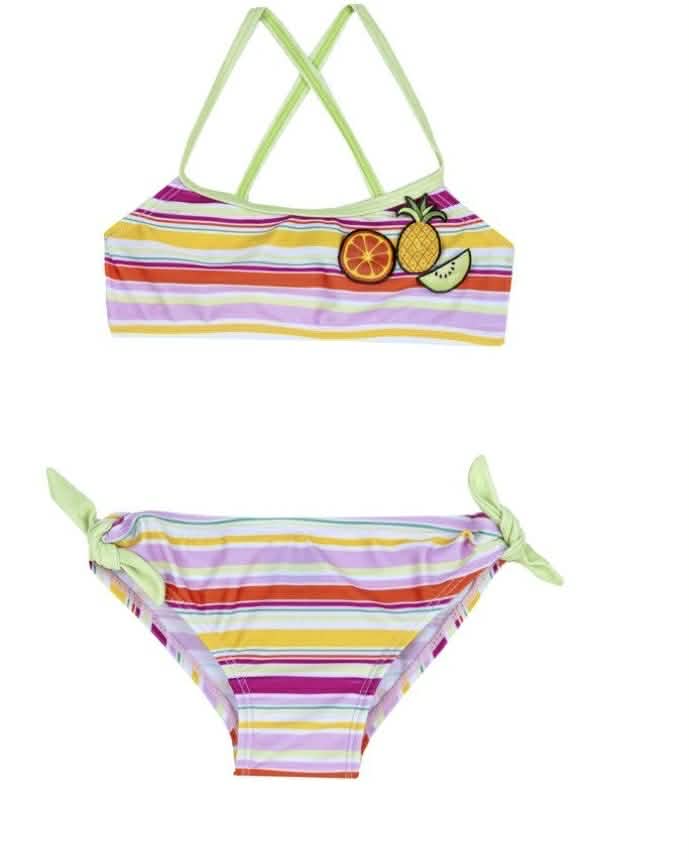 Детски бански 2 части Chicco – райета (4–8 г.)